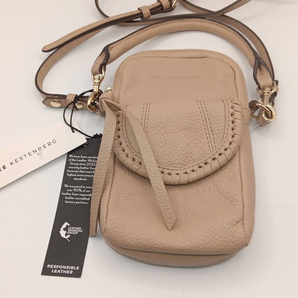 Beige Aimee Kestenberg Leather Crossbody Bag
